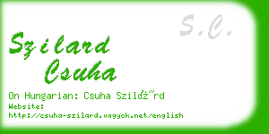 szilard csuha business card